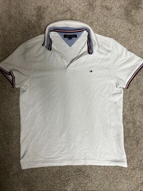 Vintage Tommy Hilfiger Classic White Polo Shirt